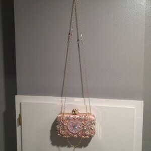 Bedazzled clutch or llong adjustable shoulder lenth purse